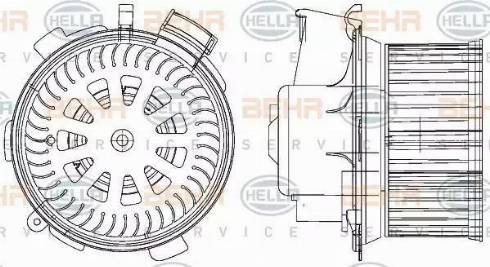 HELLA 8EW 351 041-521 - Вентилятор салону autocars.com.ua