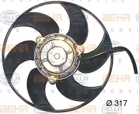 HELLA 8EW 351 044-211 - Вентилятор, охолодження двигуна autocars.com.ua