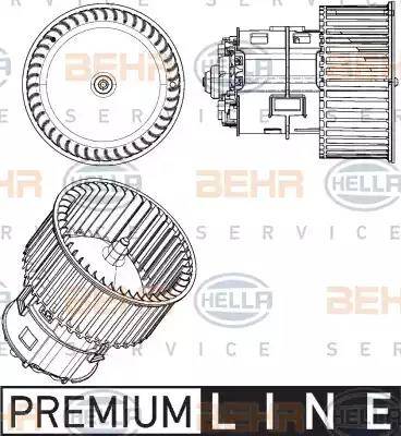 HELLA 8EW 351 104-431 - Вентилятор салону autocars.com.ua