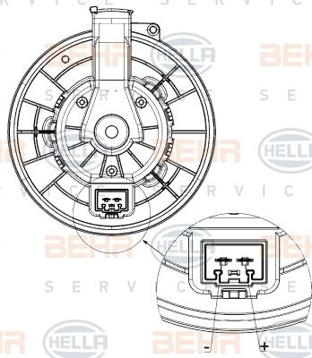 HELLA 8EW 351 150-781 - Вентилятор салону autocars.com.ua