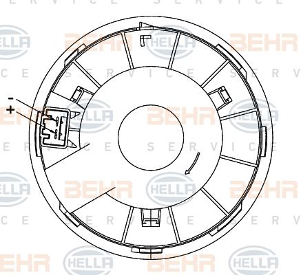 HELLA 8EW 351 151-031 - Вентилятор салона avtokuzovplus.com.ua