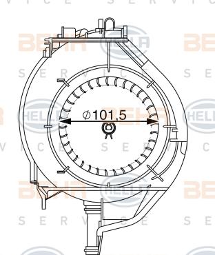 HELLA 8EW 351 151-054 - Вентилятор салону autocars.com.ua