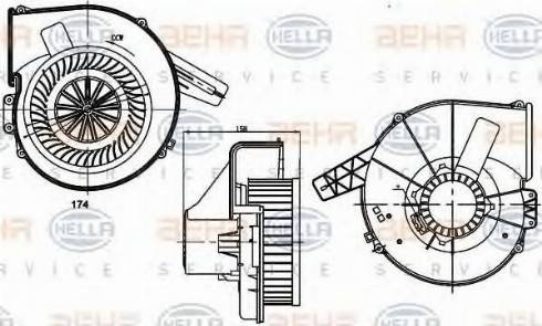 HELLA 8EW 351 304-801 - Вентилятор салона avtokuzovplus.com.ua