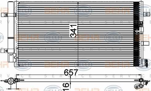 HELLA 8FC 351 000-314 - Конденсатор, кондиціонер autocars.com.ua