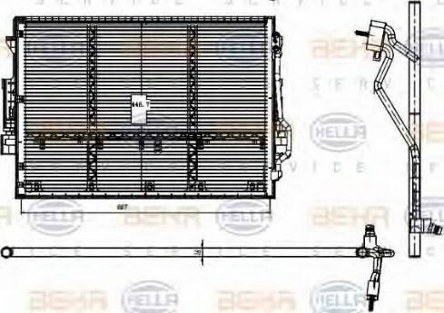 HELLA 8FC 351 000-391 - Конденсатор, кондиціонер autocars.com.ua