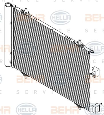 HELLA 8FC 351 004-551 - Конденсатор, кондиціонер autocars.com.ua