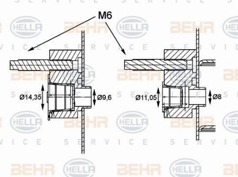 HELLA 8FC 351 004-561 - Конденсатор, кондиціонер autocars.com.ua