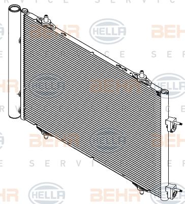 HELLA 8FC 351 004-561 - Конденсатор, кондиціонер autocars.com.ua