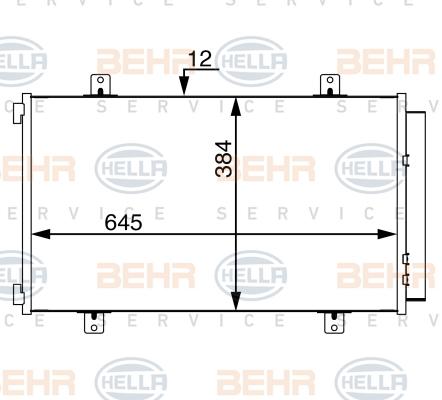 HELLA 8FC 351 008-454 - Конденсатор, кондиціонер autocars.com.ua