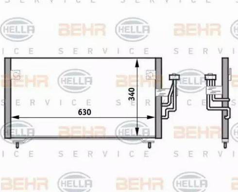 HELLA 8FC 351 024-151 - Конденсатор, кондиціонер autocars.com.ua