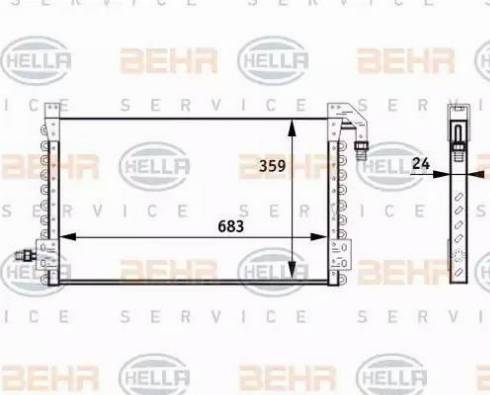 HELLA 8FC 351 024-471 - Конденсатор кондиционера avtokuzovplus.com.ua