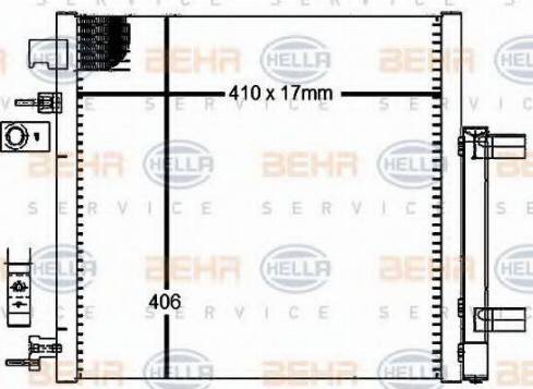 HELLA 8FC 351 029-481 - Конденсатор, кондиціонер autocars.com.ua