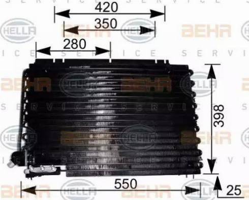 HELLA 8FC 351 035-601 - Конденсатор кондиционера avtokuzovplus.com.ua