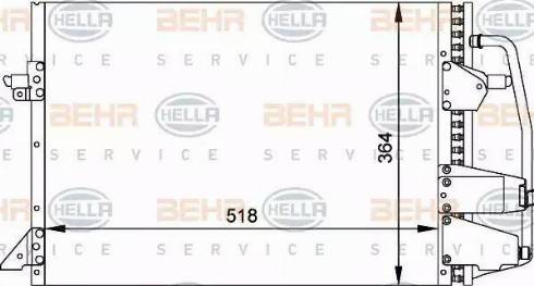 HELLA 8FC 351 035-701 - Конденсатор, кондиціонер autocars.com.ua