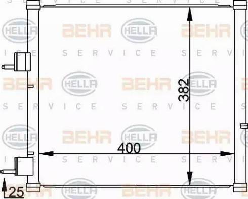 HELLA 8FC 351 036-421 - Конденсатор, кондиціонер autocars.com.ua