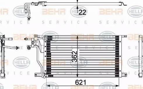 HELLA 8FC 351 036-441 - Конденсатор, кондиціонер autocars.com.ua