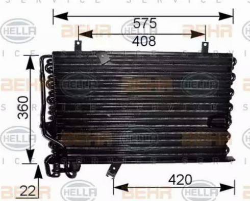 HELLA 8FC 351 037-131 - Конденсатор, кондиціонер autocars.com.ua