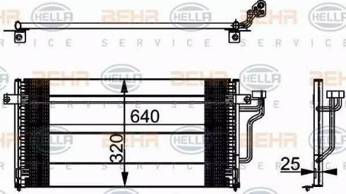 HELLA 8FC 351 037-371 - Конденсатор, кондиціонер autocars.com.ua