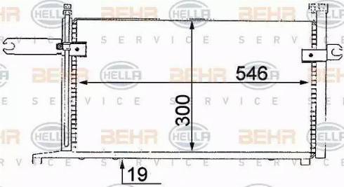 HELLA 8FC 351 038-411 - Конденсатор, кондиціонер autocars.com.ua