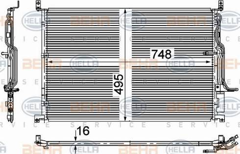 HELLA 8FC 351 100-724 - Конденсатор кондиционера avtokuzovplus.com.ua