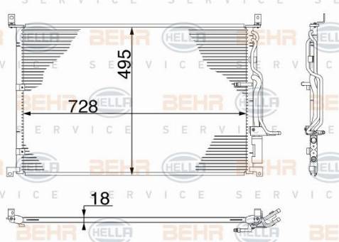 HELLA 8FC 351 100-724 - Конденсатор кондиционера avtokuzovplus.com.ua