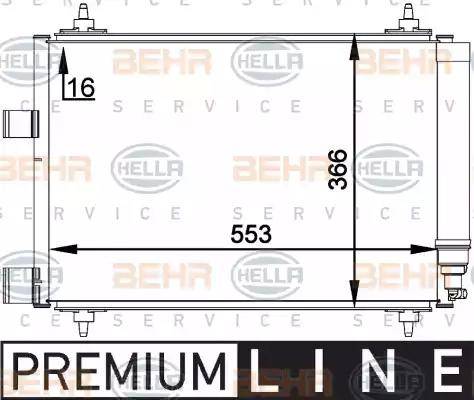 HELLA 8FC 351 300-661 - Конденсатор кондиционера avtokuzovplus.com.ua