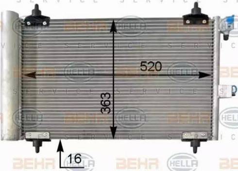 HELLA 8FC 351 301-034 - Конденсатор кондиционера autodnr.net