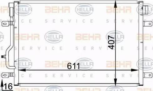 HELLA 8FC 351 301-071 - Конденсатор кондиционера avtokuzovplus.com.ua