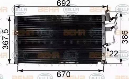 HELLA 8FC 351 301-111 - Конденсатор, кондиціонер autocars.com.ua