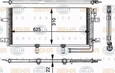 HELLA 8FC 351 301-151 - Конденсатор кондиционера autodnr.net