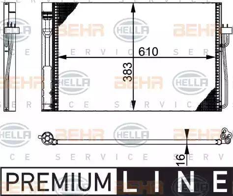 HELLA 8FC 351 301-331 - Конденсатор кондиционера avtokuzovplus.com.ua