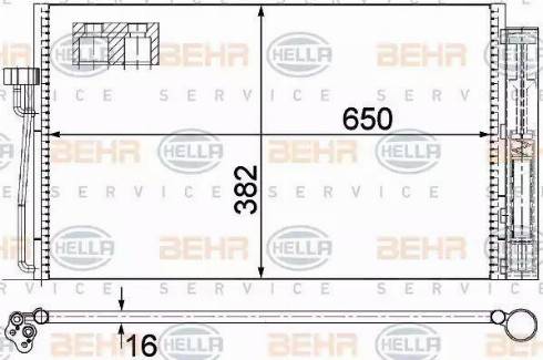 HELLA 8FC 351 301-334 - Конденсатор, кондиціонер autocars.com.ua