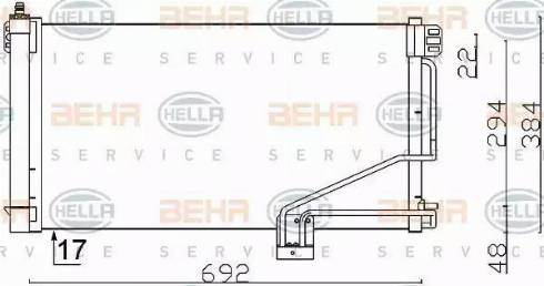 HELLA 8FC 351 301-354 - Конденсатор, кондиціонер autocars.com.ua