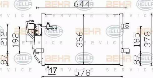 HELLA 8FC 351 301-394 - Конденсатор, кондиціонер autocars.com.ua