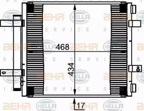 HELLA 8FC 351 301-591 - Конденсатор, кондиціонер autocars.com.ua