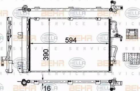 HELLA 8FC 351 301-764 - Конденсатор кондиционера autodnr.net