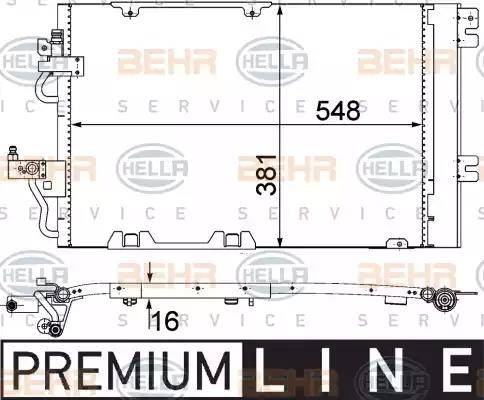 HELLA 8FC 351 301-771 - Конденсатор, кондиціонер autocars.com.ua