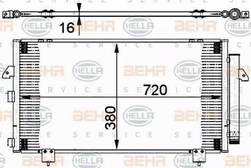 HELLA 8FC 351 302-111 - Конденсатор кондиционера avtokuzovplus.com.ua