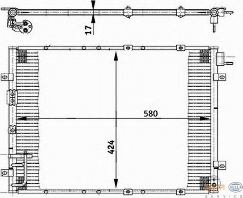 HELLA 8FC 351 302-141 - Конденсатор кондиционера avtokuzovplus.com.ua