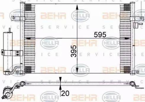 HELLA 8FC 351 302-191 - Конденсатор, кондиціонер autocars.com.ua