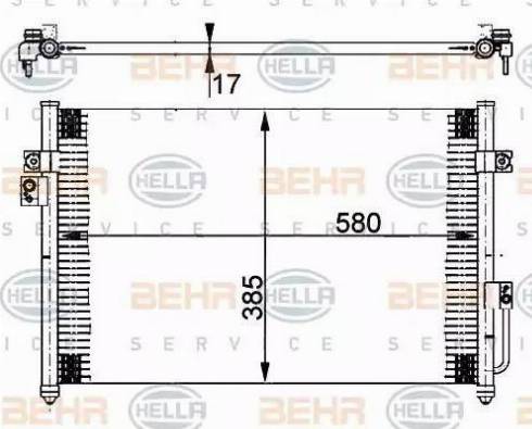 HELLA 8FC 351 302-231 - Конденсатор, кондиціонер autocars.com.ua