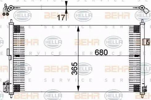 HELLA 8FC 351 302-251 - Конденсатор, кондиціонер autocars.com.ua