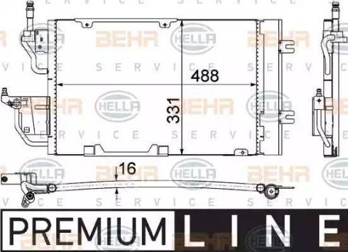 HELLA 8FC 351 302-371 - Конденсатор, кондиціонер autocars.com.ua