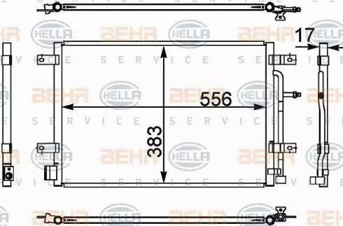 HELLA 8FC 351 302-441 - Конденсатор кондиционера avtokuzovplus.com.ua