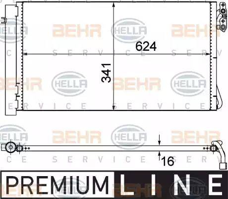 HELLA 8FC 351 302-621 - Конденсатор кондиционера avtokuzovplus.com.ua