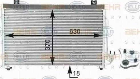 HELLA 8FC 351 302-781 - Конденсатор кондиционера avtokuzovplus.com.ua