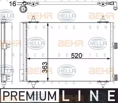 HELLA 8FC 351 303-371 - Конденсатор кондиционера avtokuzovplus.com.ua