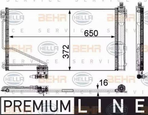 HELLA 8FC 351 303-391 - Конденсатор, кондиціонер autocars.com.ua