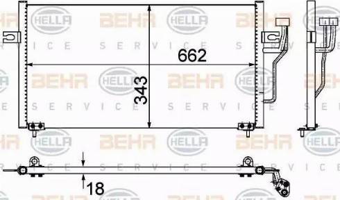 HELLA 8FC 351 303-524 - Конденсатор кондиционера avtokuzovplus.com.ua