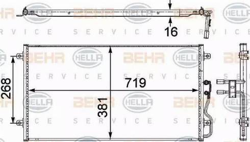 HELLA 8FC 351 303-701 - Конденсатор кондиционера avtokuzovplus.com.ua